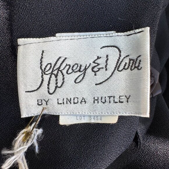 Jeffrey & Dara Vintage Black Rose Button Scoop Neck Wide Leg Jumpsuit New 20 - Picture 3 of 12